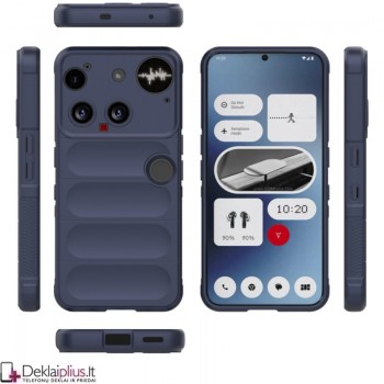 Magic Shield guminis dėklas su kameros apsauga - mėlynas (Nothing Phone 3)